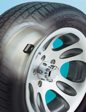 TPMS tire pressure monitoring system sensor location in tire rim